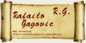 Rafailo Gagović vizit kartica